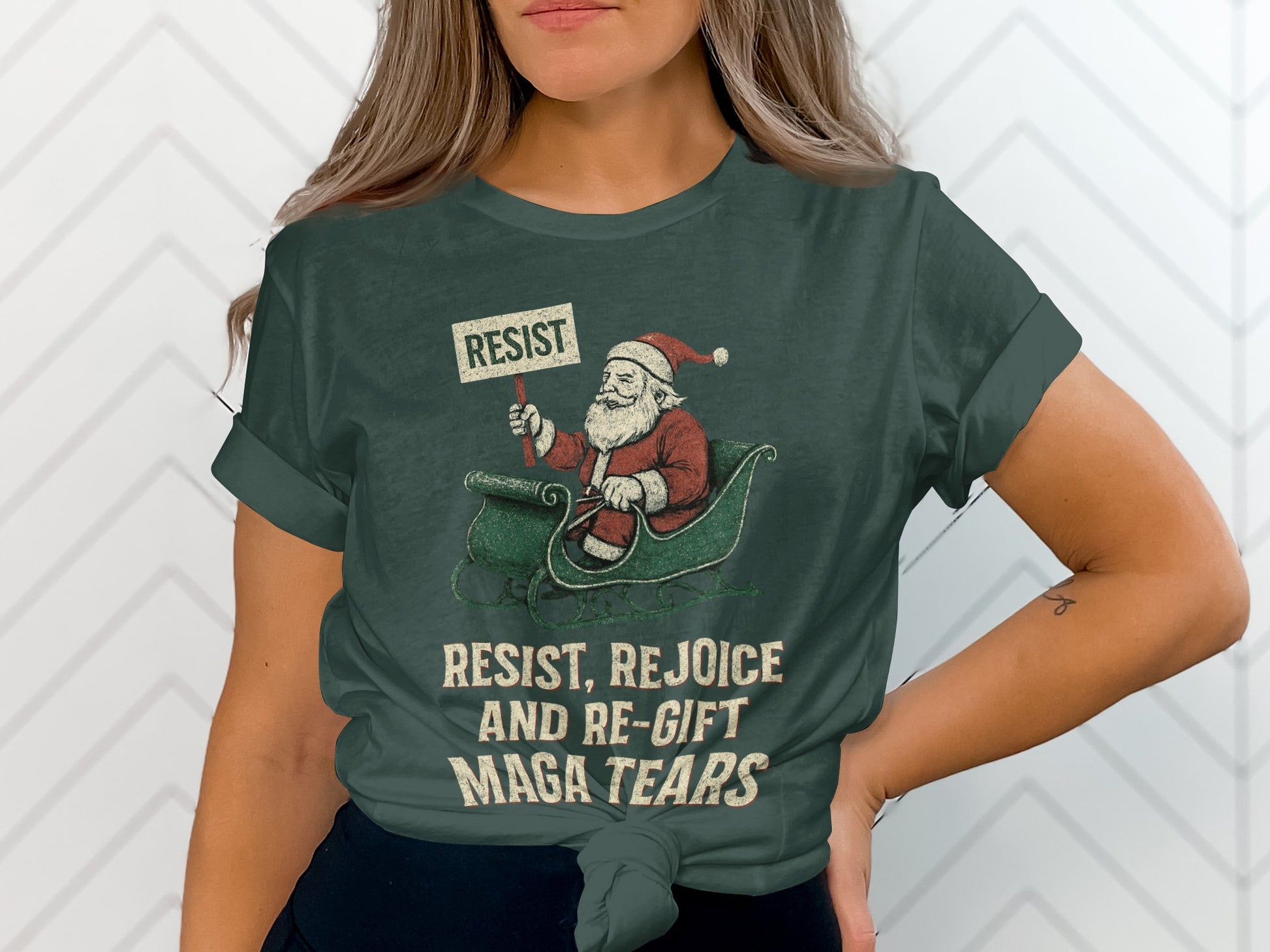RESIST REJOICE AND RE-GIFT MAGA TEARS Shirt