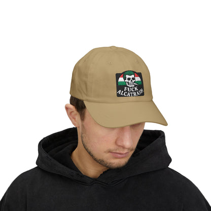 Fuck Alcatrash, FDT, Anti Trump Embroidery Hat. Classic Dad Cap with Skull Design, Casual Hat for Men, Streetwear Accessory, Gift for Dads, Summer Headwear, Inspirational Cap
