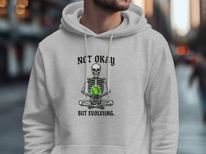 Not Okay But Evolving Skeleton Hoodie product
