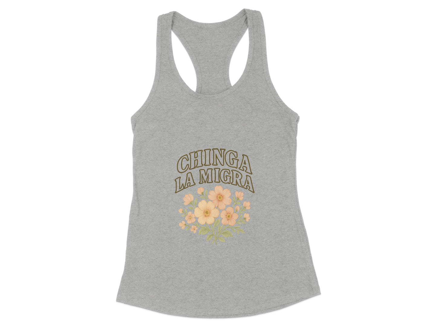 Chinga La Migra Floral Design Women's Tank Top Product