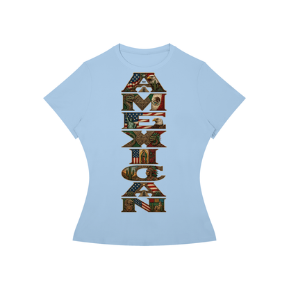 AMEXICAN Pride FDT Subtle Women’s Slim Fit Performance T-Shirt