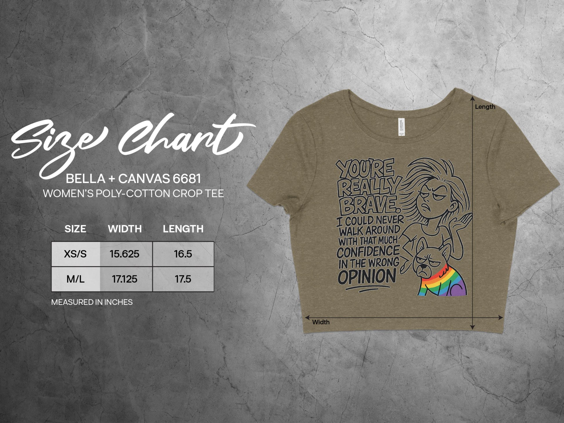 You're Really Brave Graphic Women's Crop Tee product