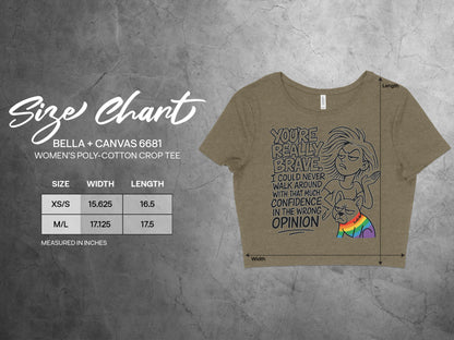 You're Really Brave Graphic Women's Crop Tee product