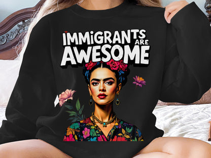 Immigrants Are Awesome Floral Printed Top product type