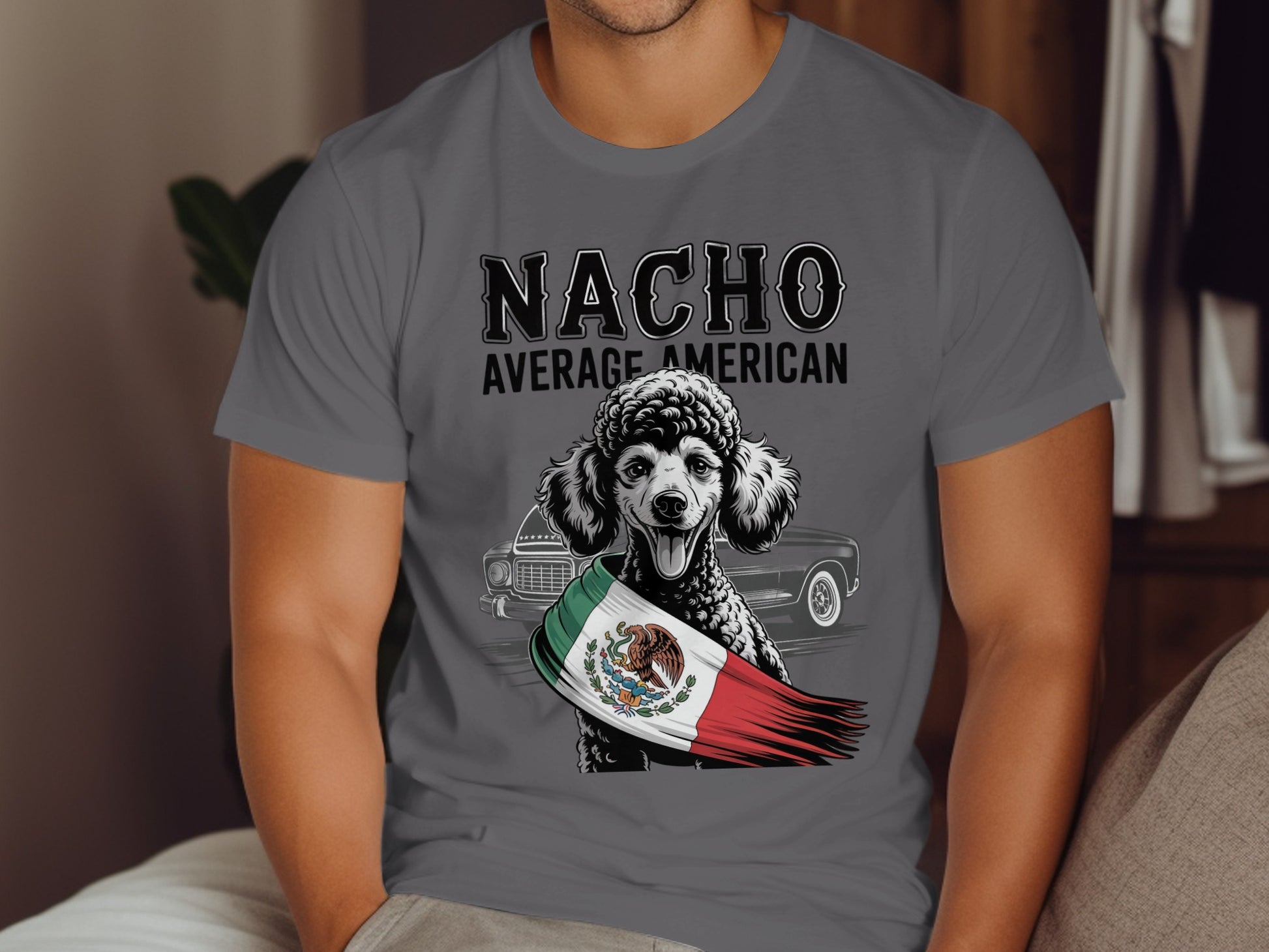 Nacho Average American Car Dog Graphic T-shirt product