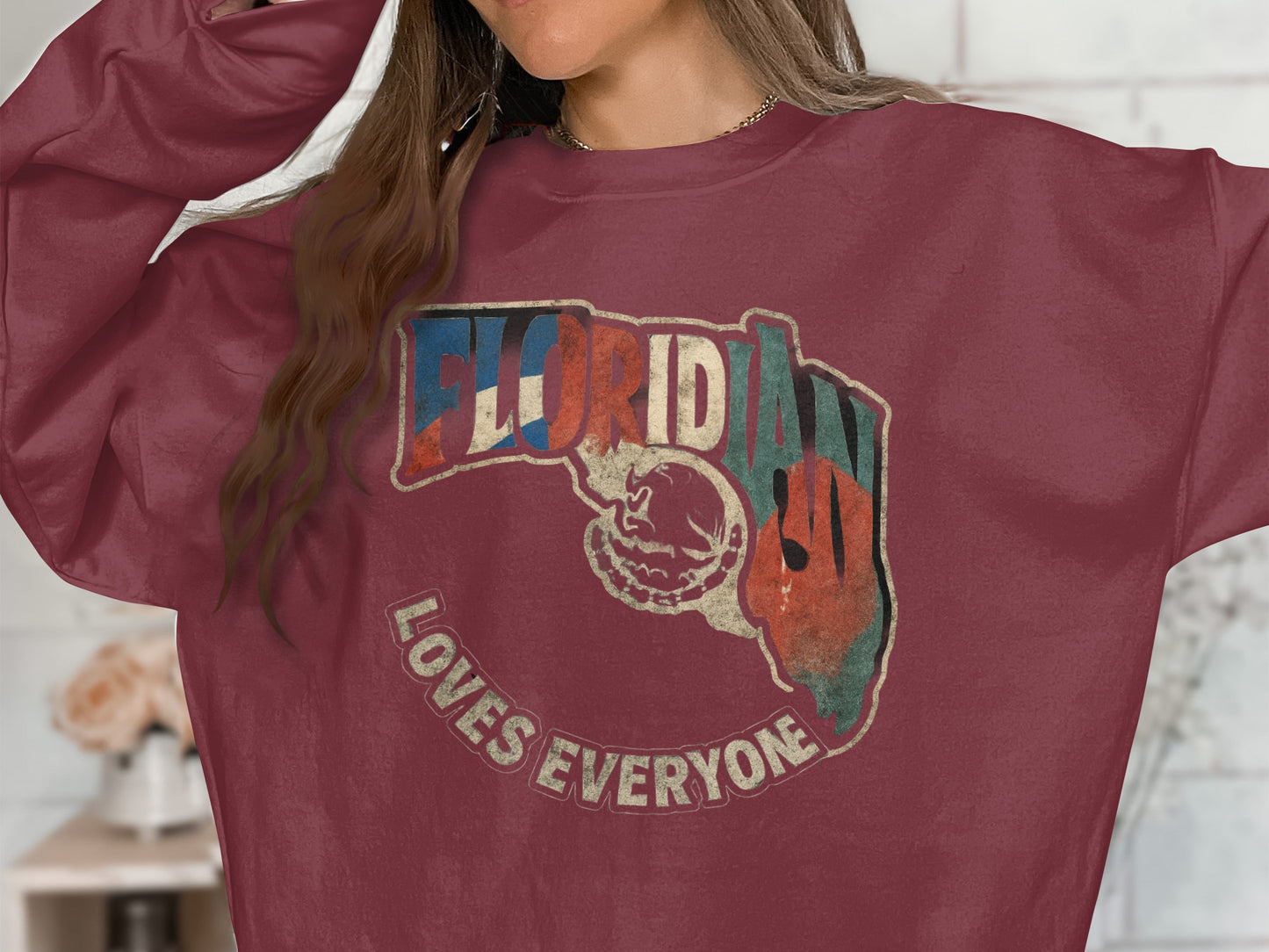 Floridian Loves Everyone Graphic Sweatshirt product