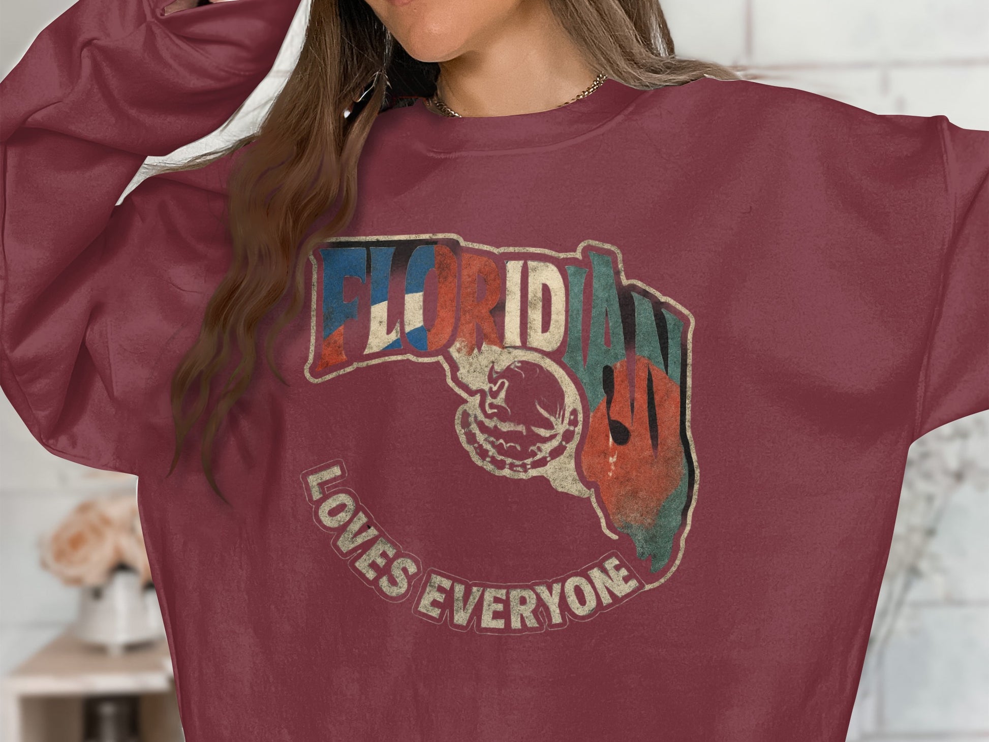 Floridian Loves Everyone Graphic Sweatshirt product