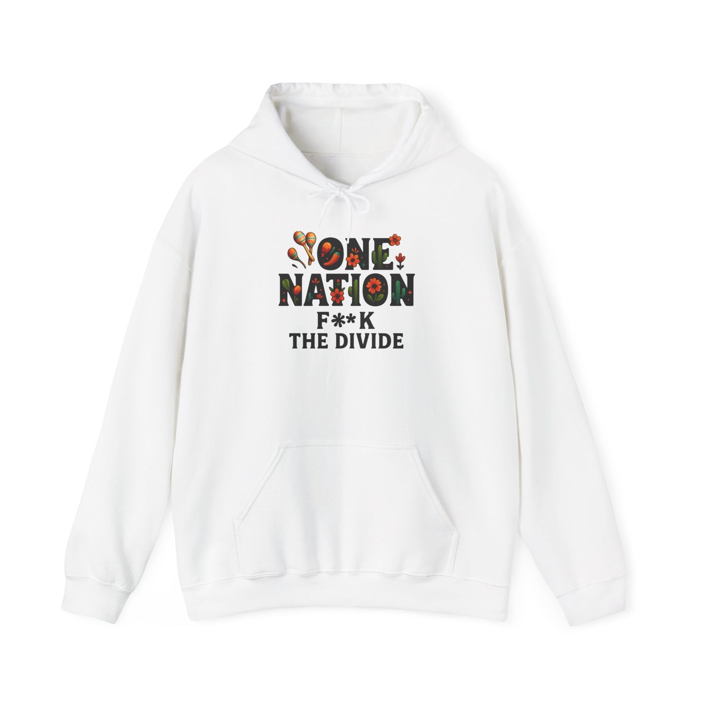 Pride hoodie One Nation Unisex Hoodie - F**k The Divide - Comfortable Heavy Blend Sweatshirt