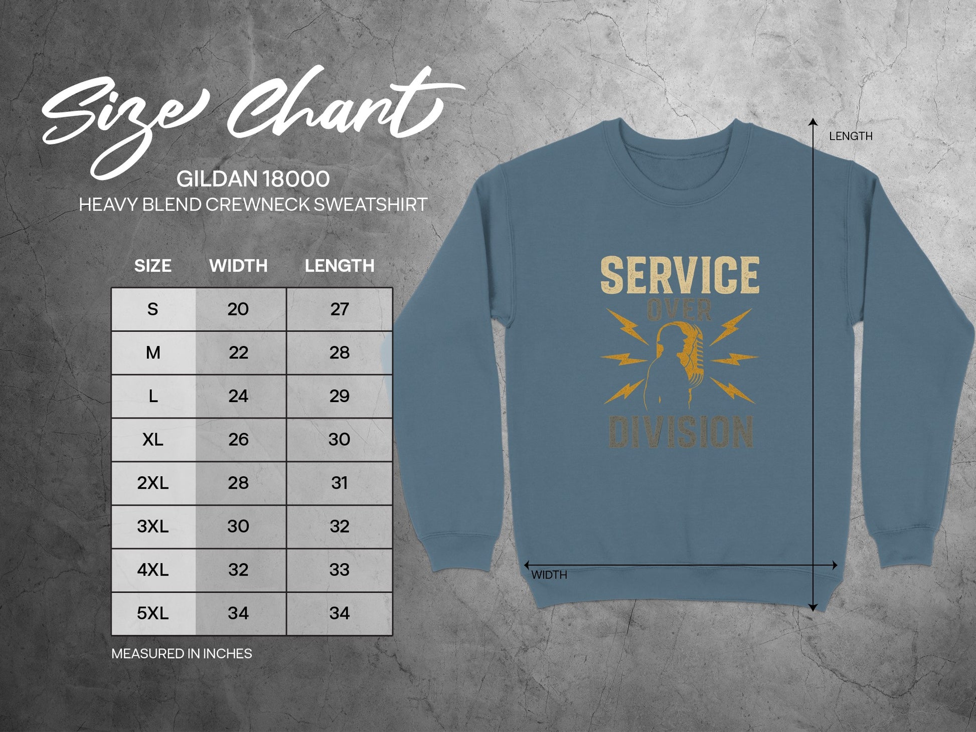 Service Over Division Heavy Blend Crewneck Sweatshirt product type