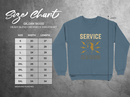 Service Over Division Heavy Blend Crewneck Sweatshirt product type