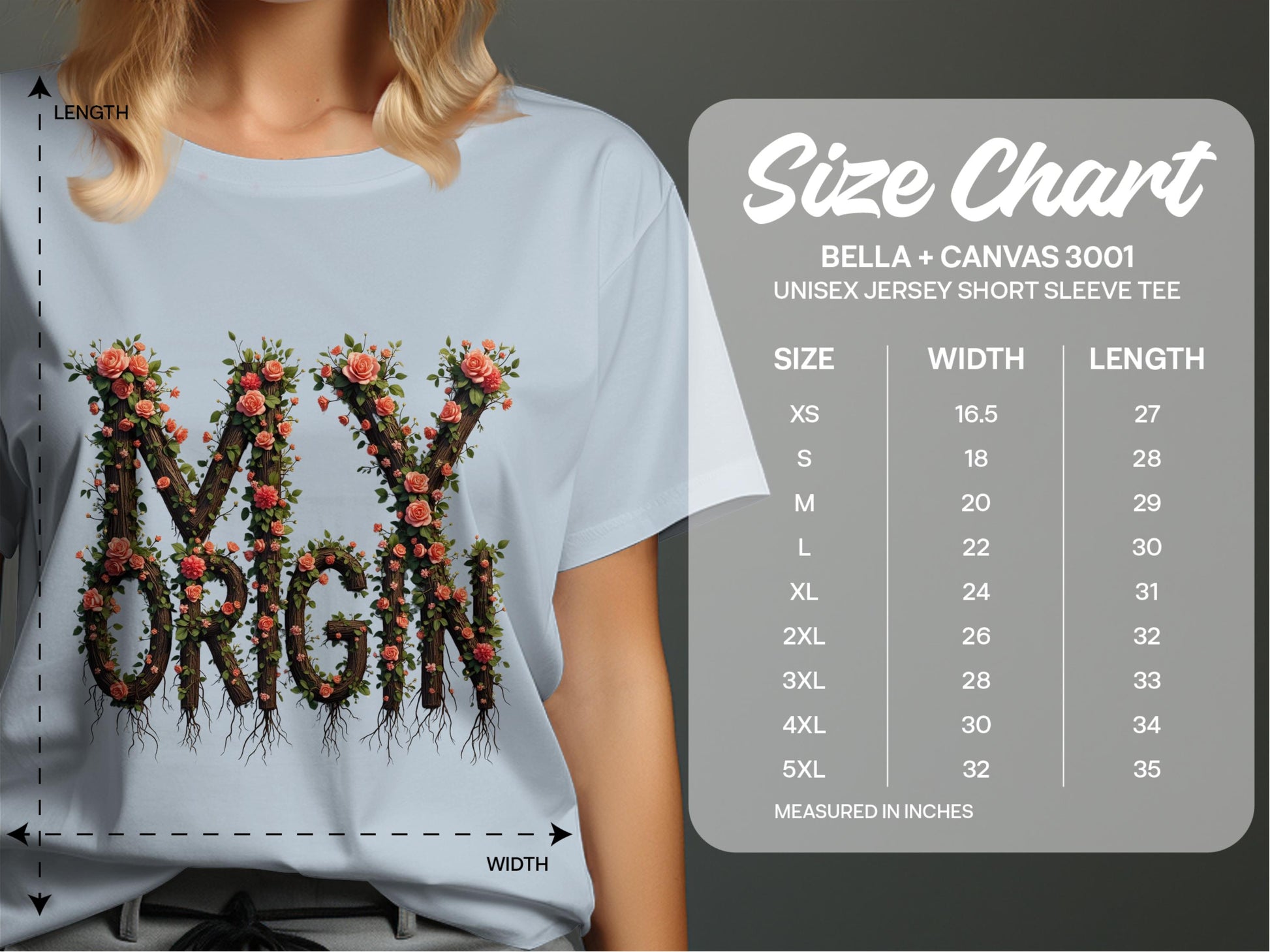 Unique My Origin Floral Graphic T-Shirt Product