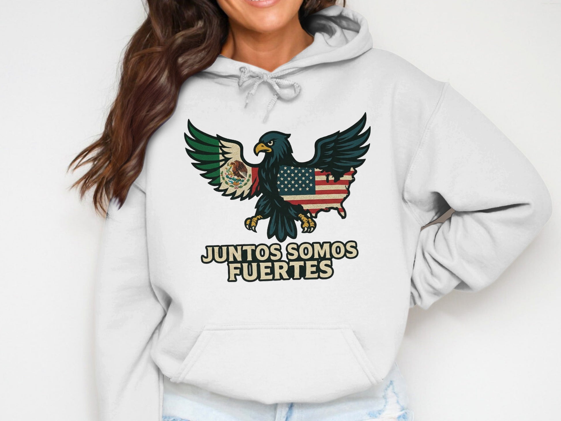 Juntos Somos Fuertes Eagle Design Hoodie product type