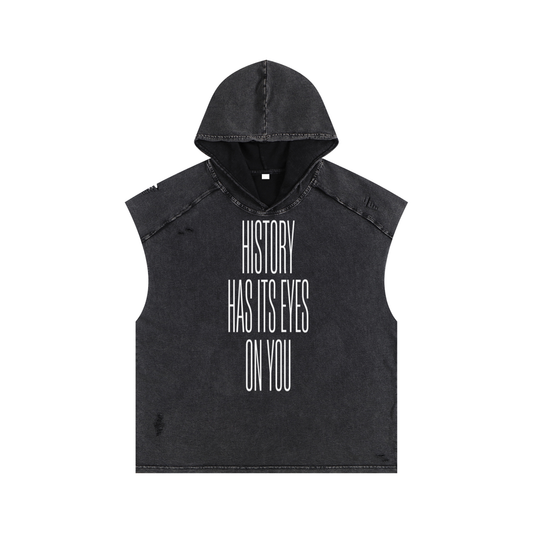 Snow Washed Boxy Hooded Tank Top