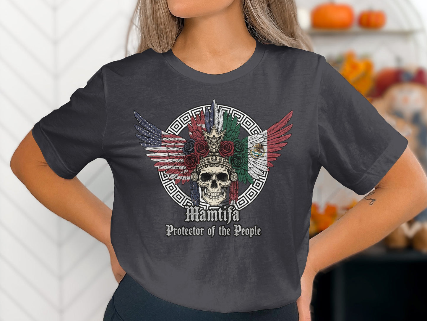 Mamita Protector of the People Graphic Skull Tee