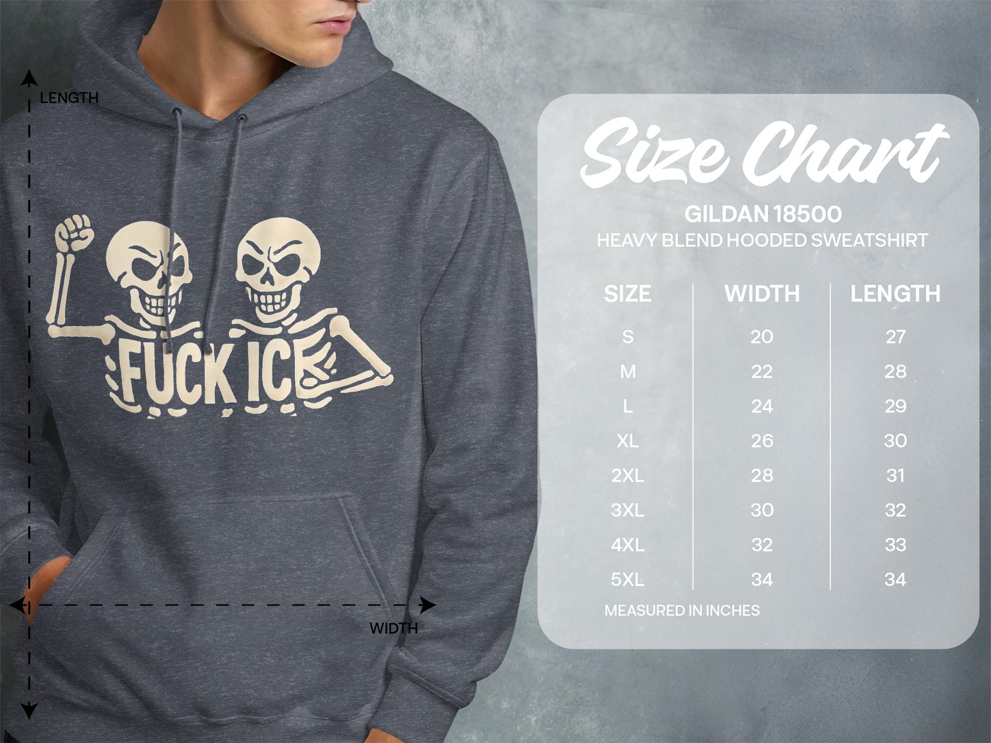 Skeleton Design Gildan 18500 Heavy Blend Sweatshirt product