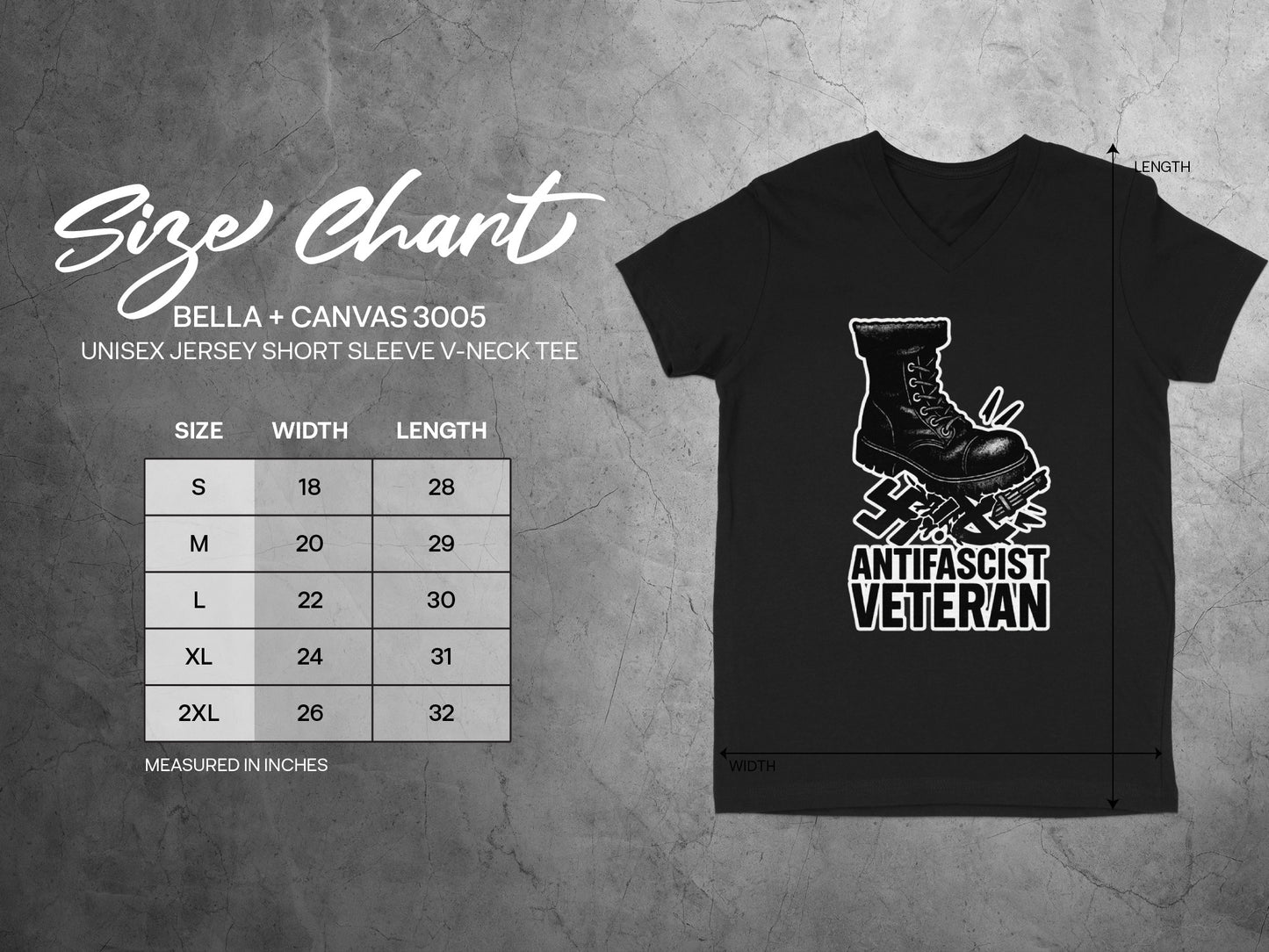 Antifascist Veteran Unisex Jersey Short Sleeve V-Neck Tee