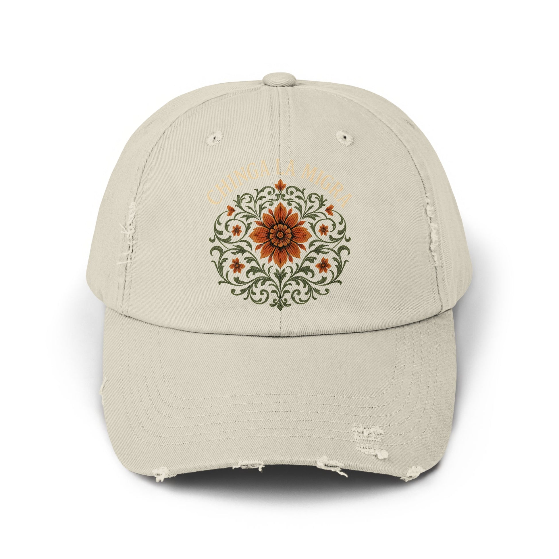 Chic Organically Inspired Floral Design Cap product type