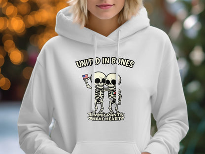 United in Bones Immigrants Have Heart Hoodie product