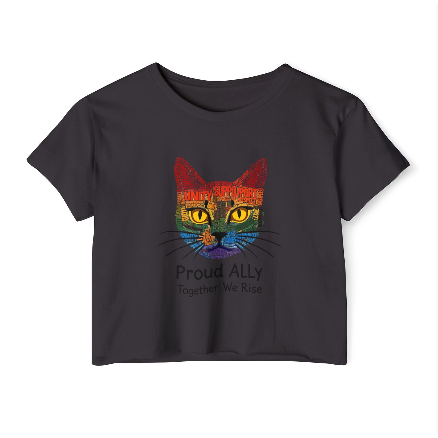 Pride crop top Proud Ally Festival Crop Top - Support Unity & Rise Together