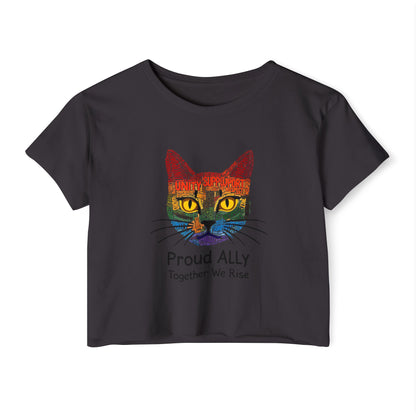 Pride crop top Proud Ally Festival Crop Top - Support Unity & Rise Together
