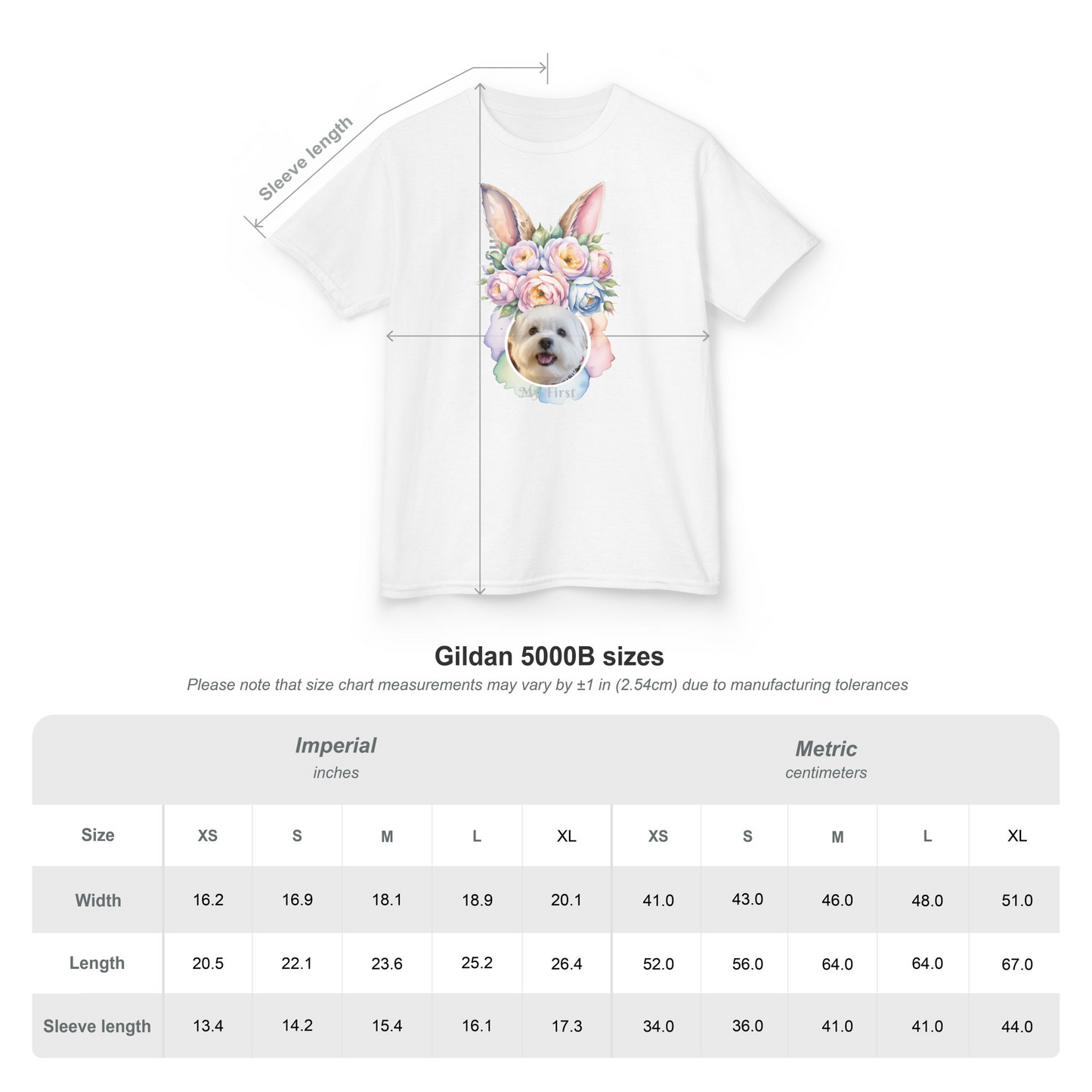 Custom Image Easter Tee, Personalized Image, My First Easter Shirt, Kids Heavy Cotton™ Tee