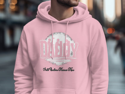 Pink Hoodie With Daddy Print Casual Wear Product Type