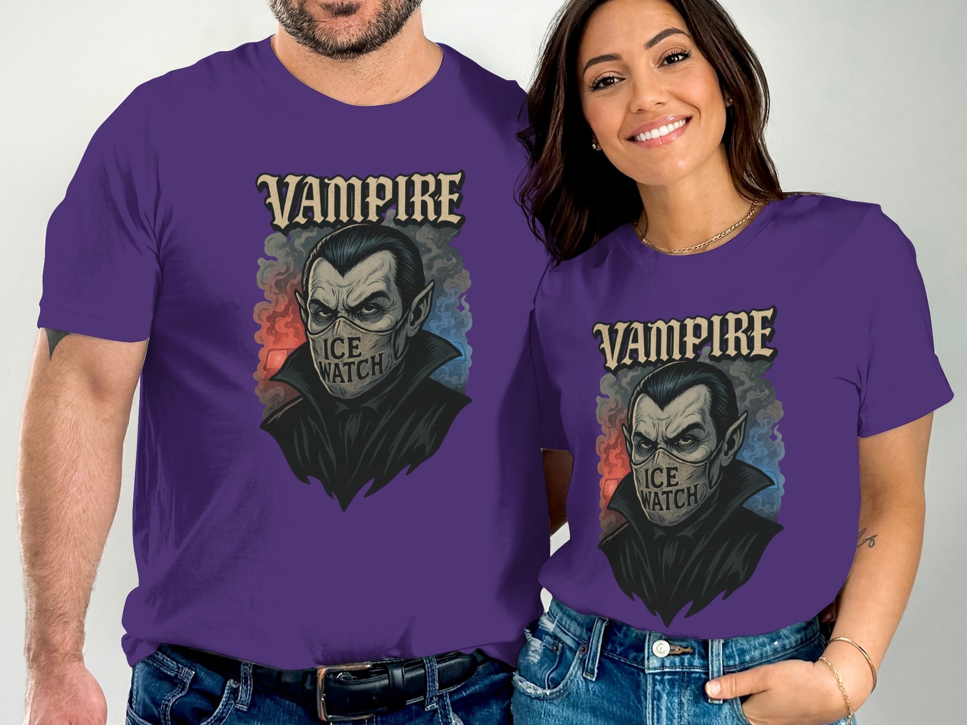 Vampire Ice Watch Graphic Tee Matching Couple Product