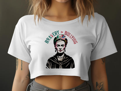 Bravery over Bullying Graphic Crop Top Shirt product