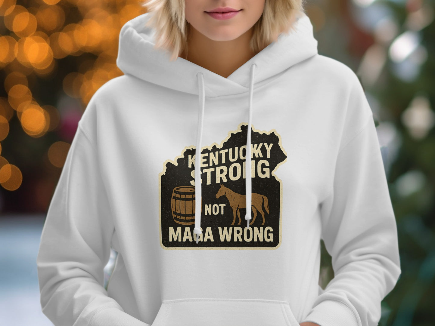 Kentucky Strong Not Maga Wrong Hooded Sweatshirt product