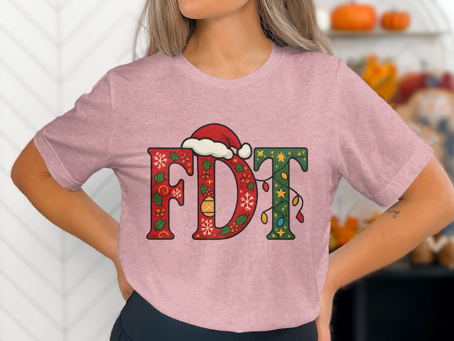 Festive FDT Christmas Santa Hat Shirt