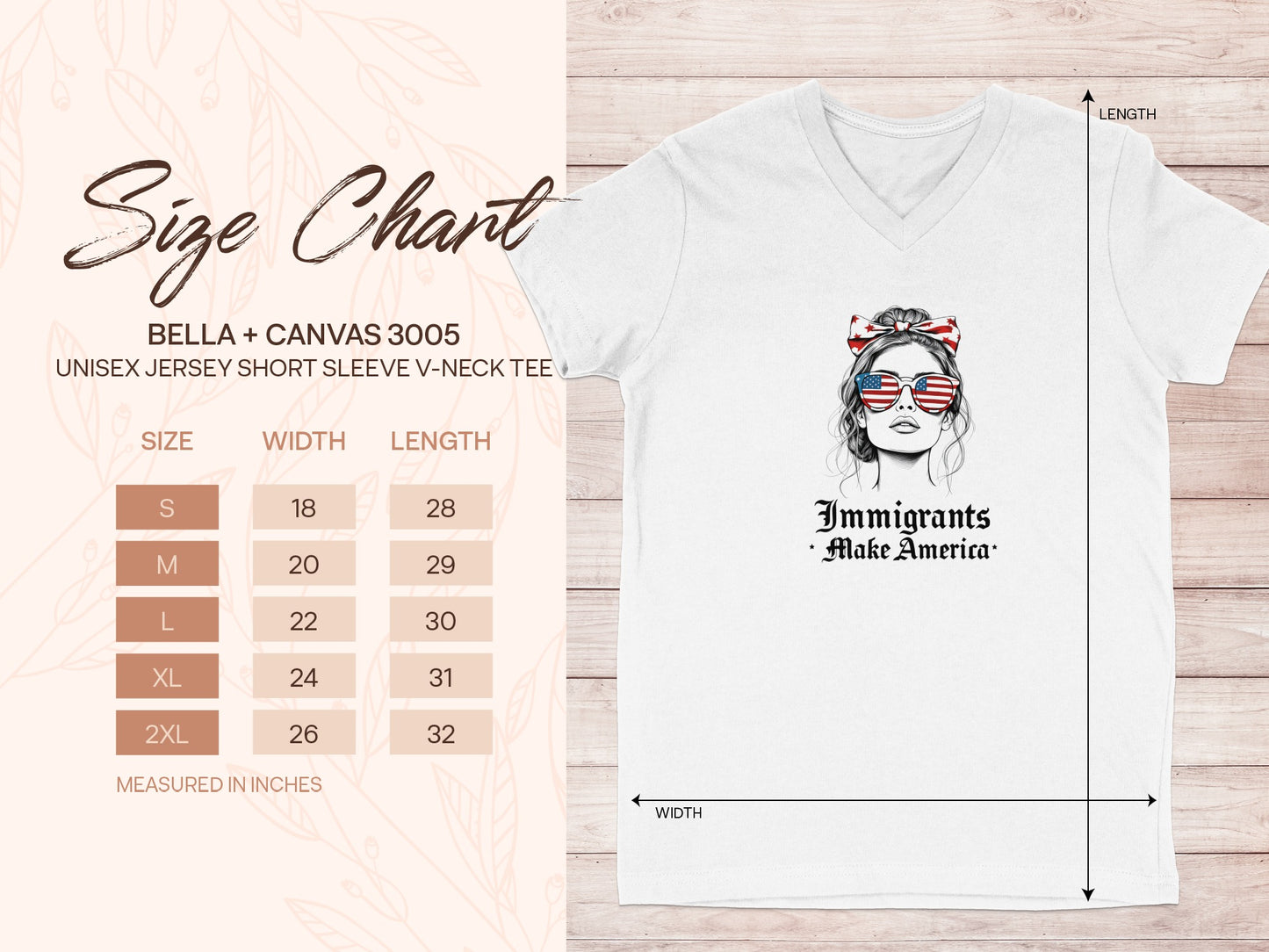Immigrants Make America V Neck Tee product