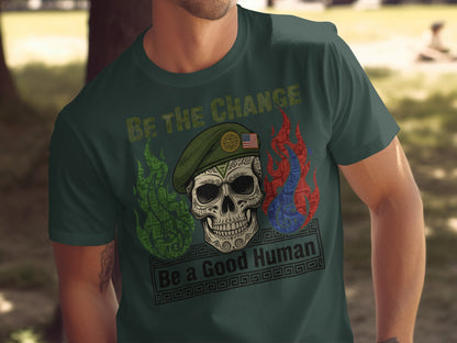 Be The Change Be a Good Human Graphic Tee