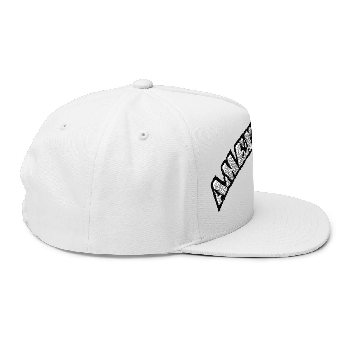 Stylish White Snapback featuring Unique Embroidered Design