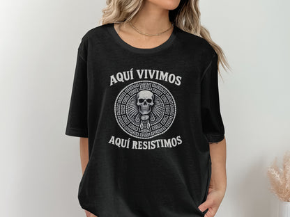 Aquí Vivimos Aquí Resistimos Printed Shirt product type