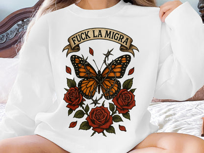Fuck La Migra Monarch Butterfly Rose product type