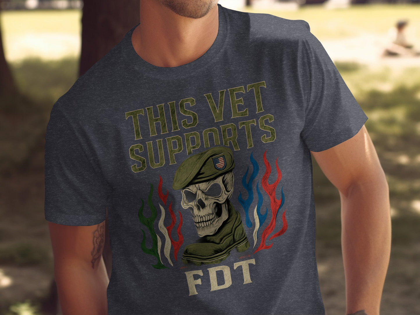 This Veteran Supports FDT Graphic T-Shirt product