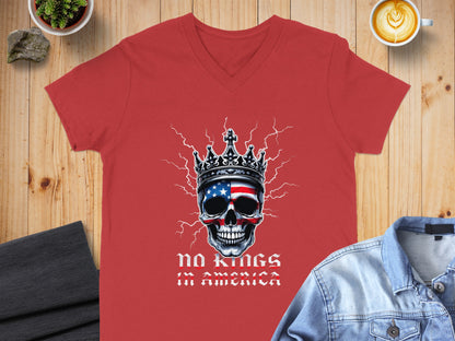 No Kings in America Skull Graphic T-Shirt