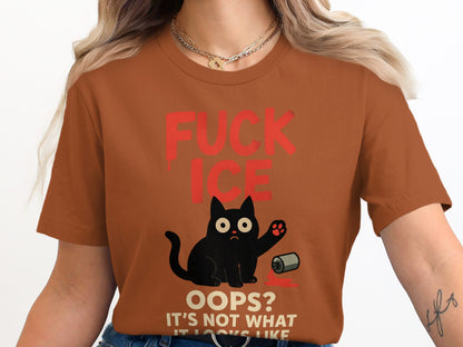 Funny Cat With Oops It's Not What It Looks Like Shirt Product