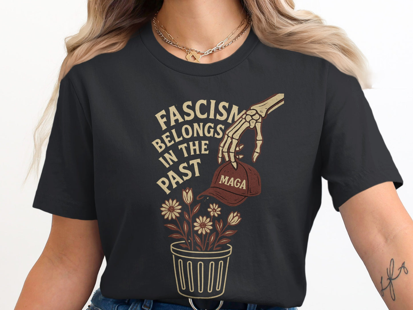 Fascism Belongs In The Past Graphic Tee Shirt product type