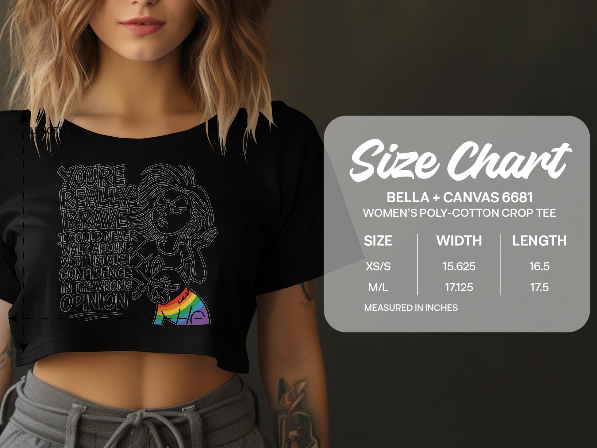 You're Really Brave Graphic Women's Crop Tee product