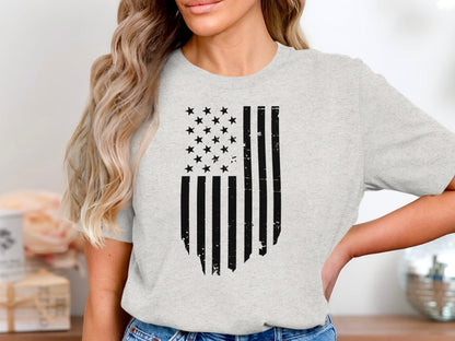 Distressed American Flag Graphic Tee Shirt product