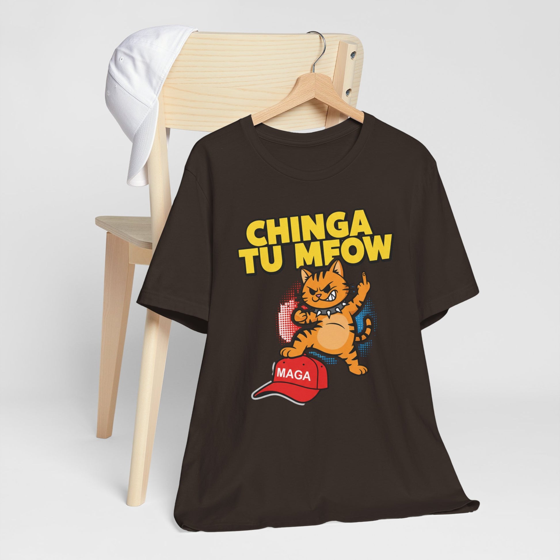 Chinga Tu Meow Cat MAGA Hat Political Humor product type