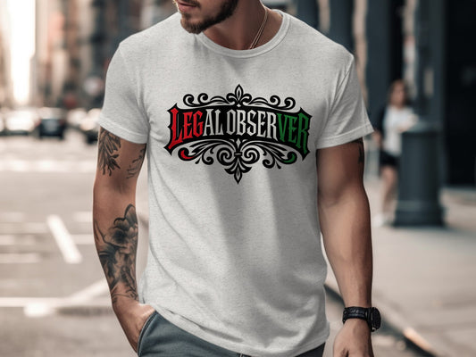 Legal Observer Themed Streetwear Graphic T-shirt