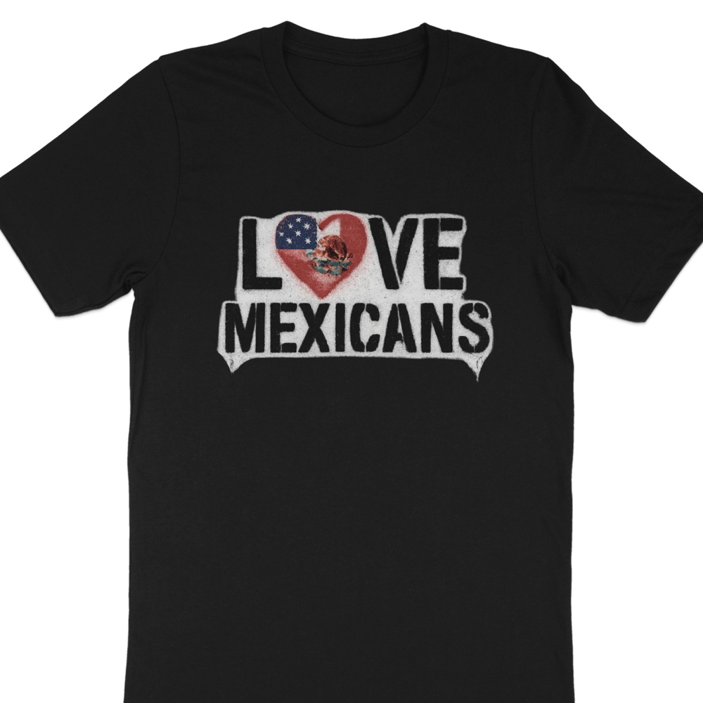 Love Mexicans Graphic Print Black T-shirt product type