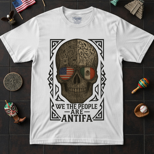 We the People Are Antifa Skull T-Shirt