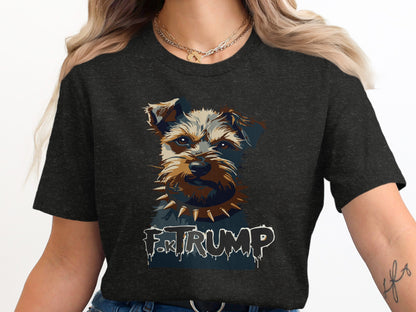 Edgy Graphic Dog with Spiky Collar Shirt Product Type