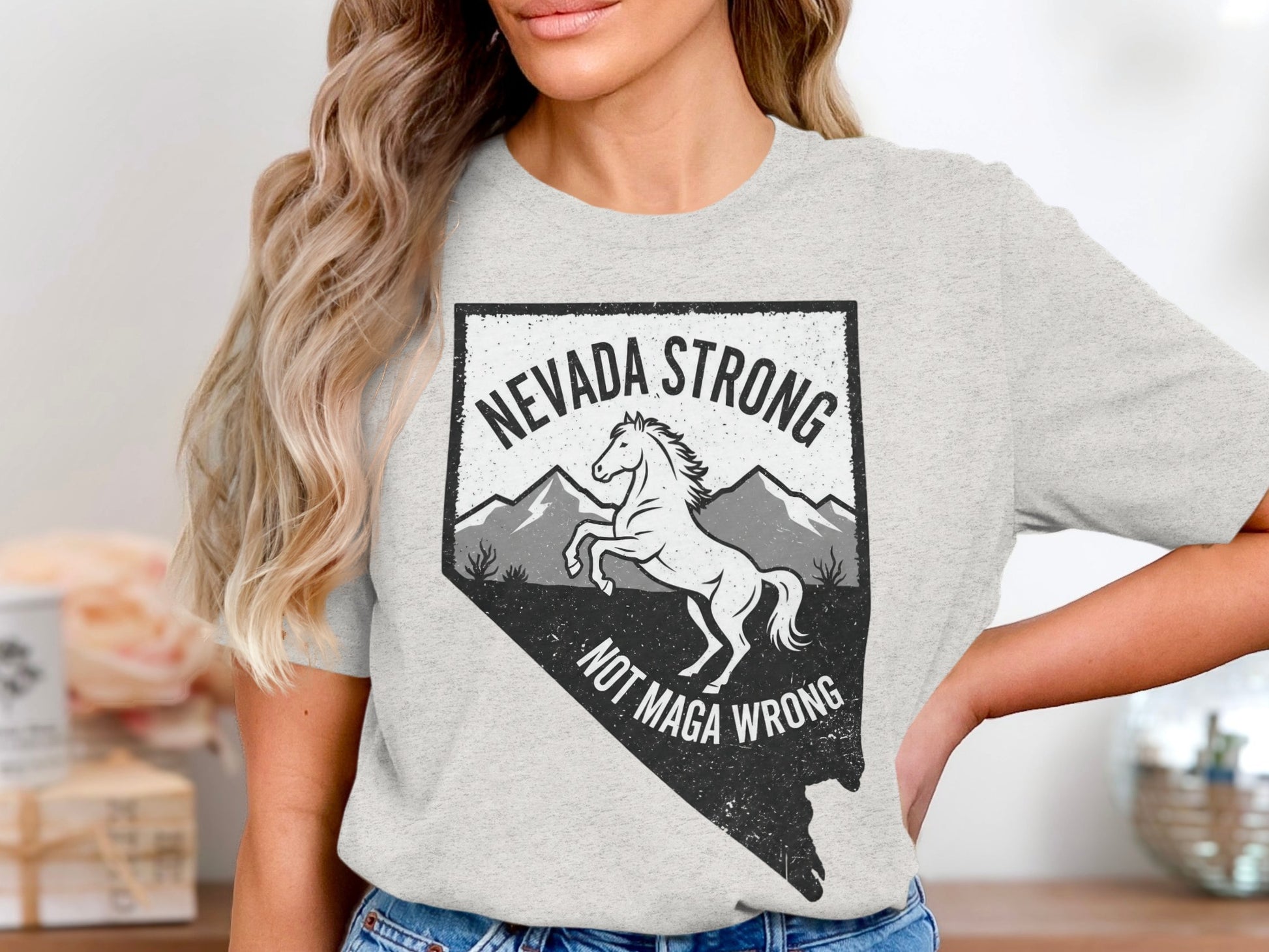 Nevada Strong Not Maga Wrong Graphic Tee product