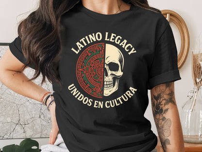 Latino Legacy Skull Unidos En Cultura T-shirt product