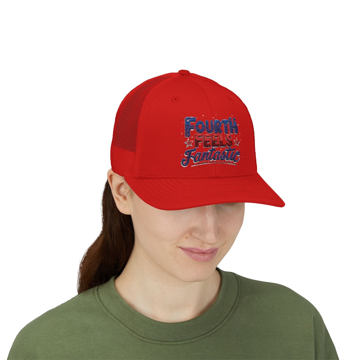 Fourth of July Celebration Snapback Cap - Patriotic Trucker Hat