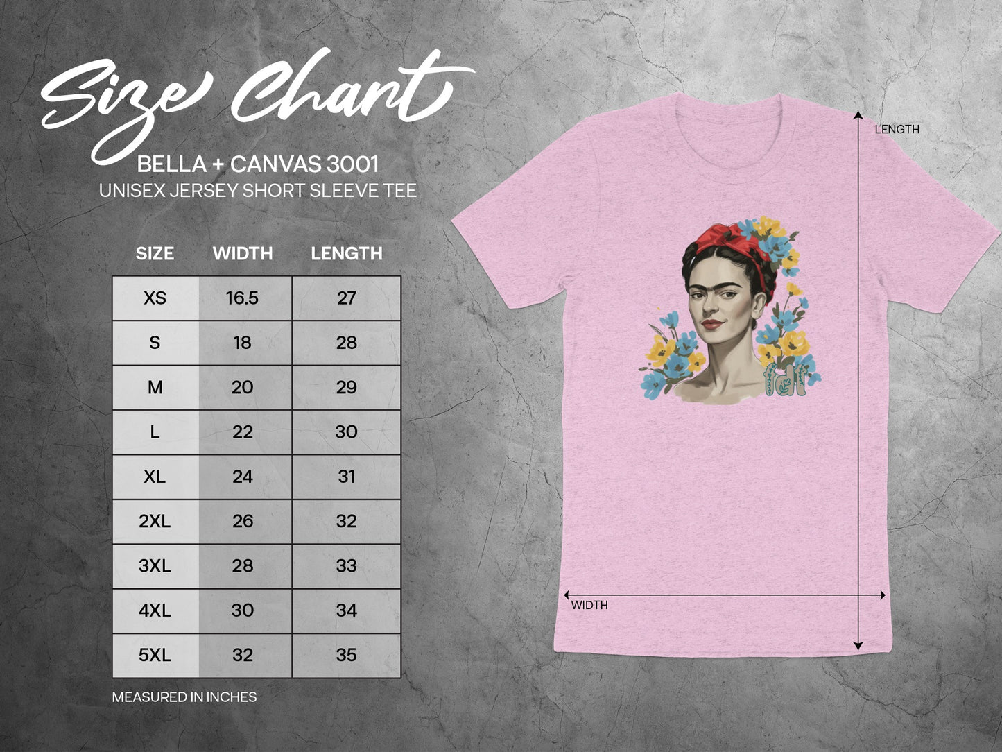 Frida Kahlo Art Graphic Unisex Jersey Short Sleeve Tee